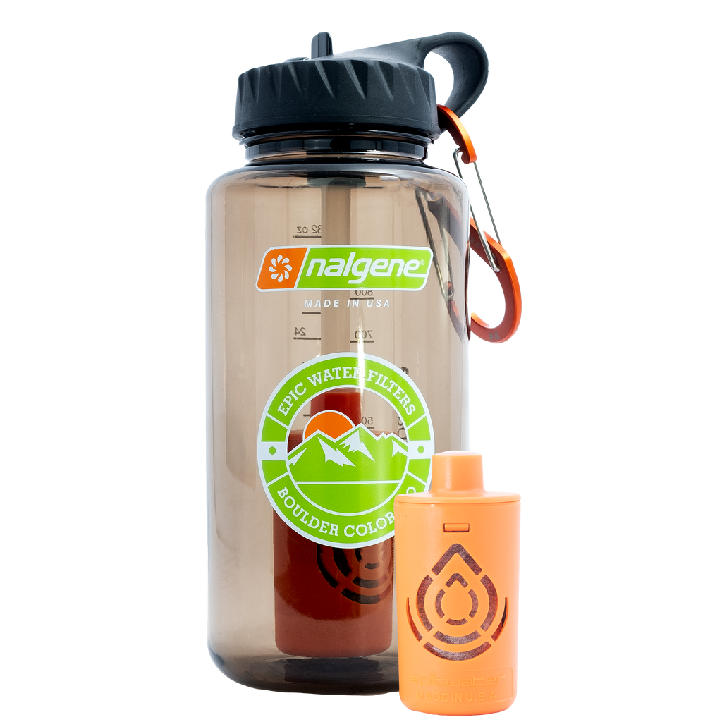 Epic 32oz Outdoor OG Woodsman Filtered Water Bottle + 1 filter